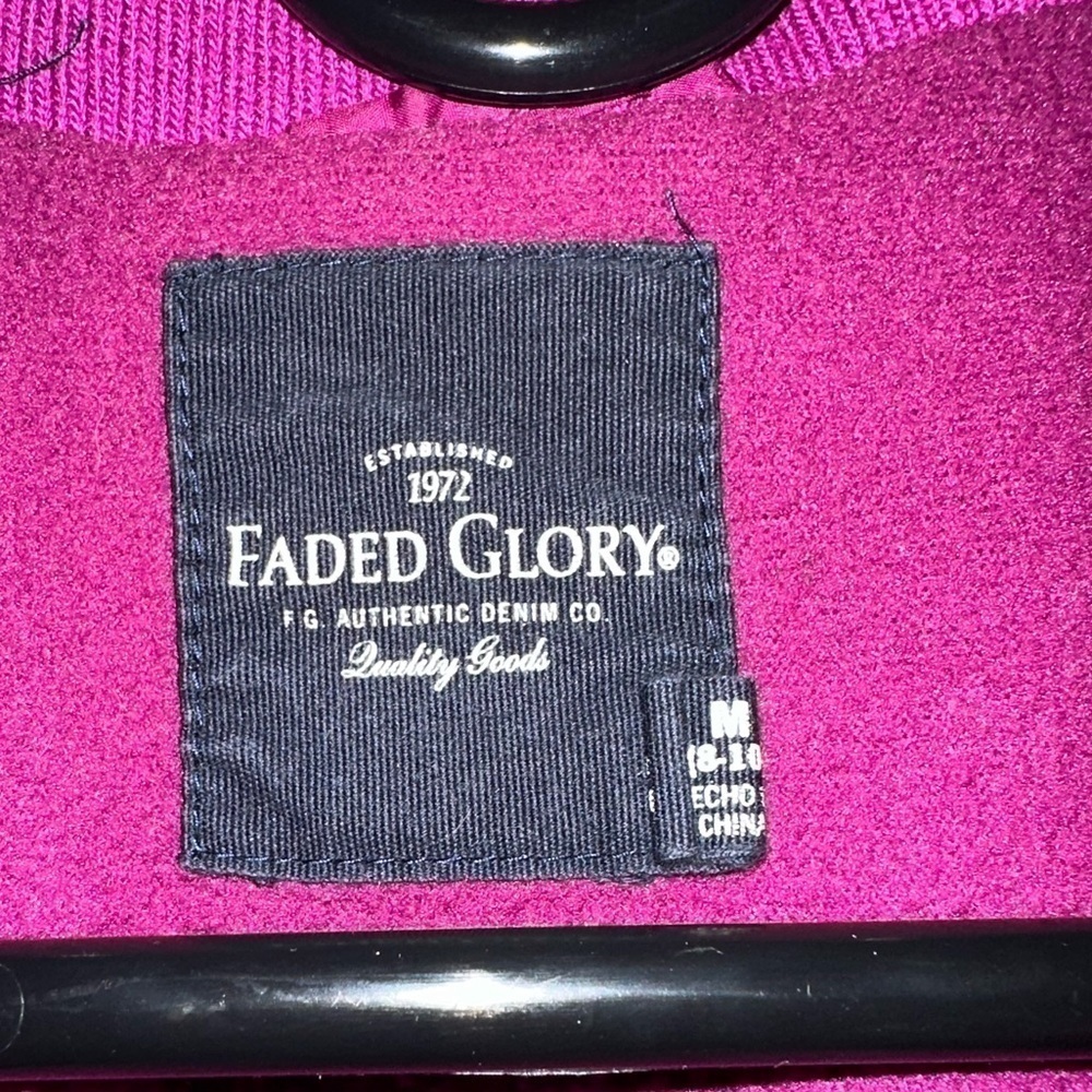 Faded Glory Puffer Vest Quilted Magenta Size M - Picture 7 of 9